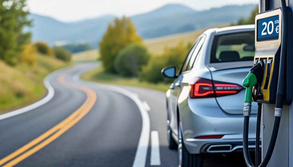 découvrez combien de kilomètres vous pouvez parcourir réellement avec 20 euros d'essence, en fonction du type de véhicule et du prix du carburant.