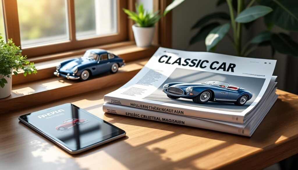 découvrez l'abonnement auto plus classiques incluant le magazine papier, l'accès numérique et les hors-séries pour les passionnés de voitures anciennes.